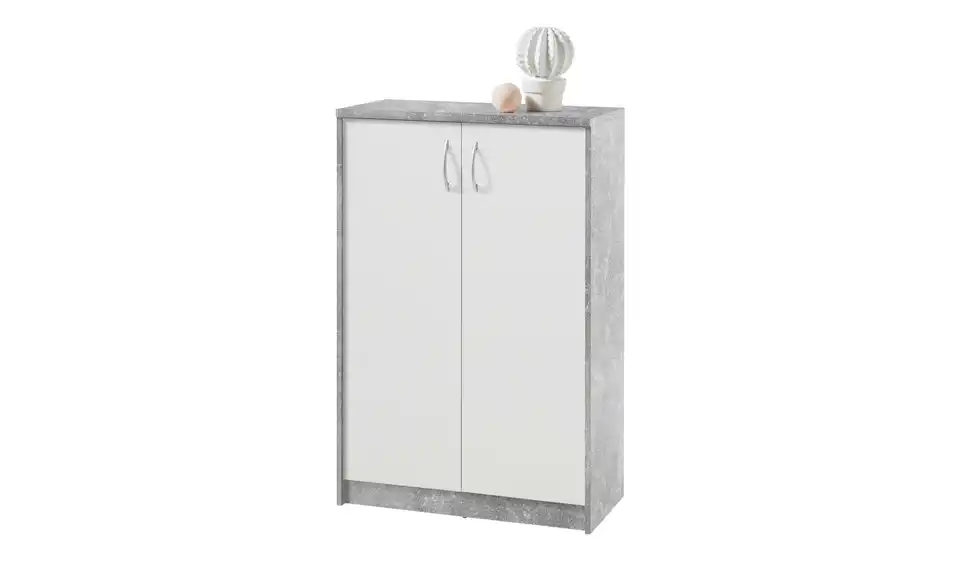 Kommode Optimus Weiß, Betonoptik Ausführung I (2 Türen) 112 cm