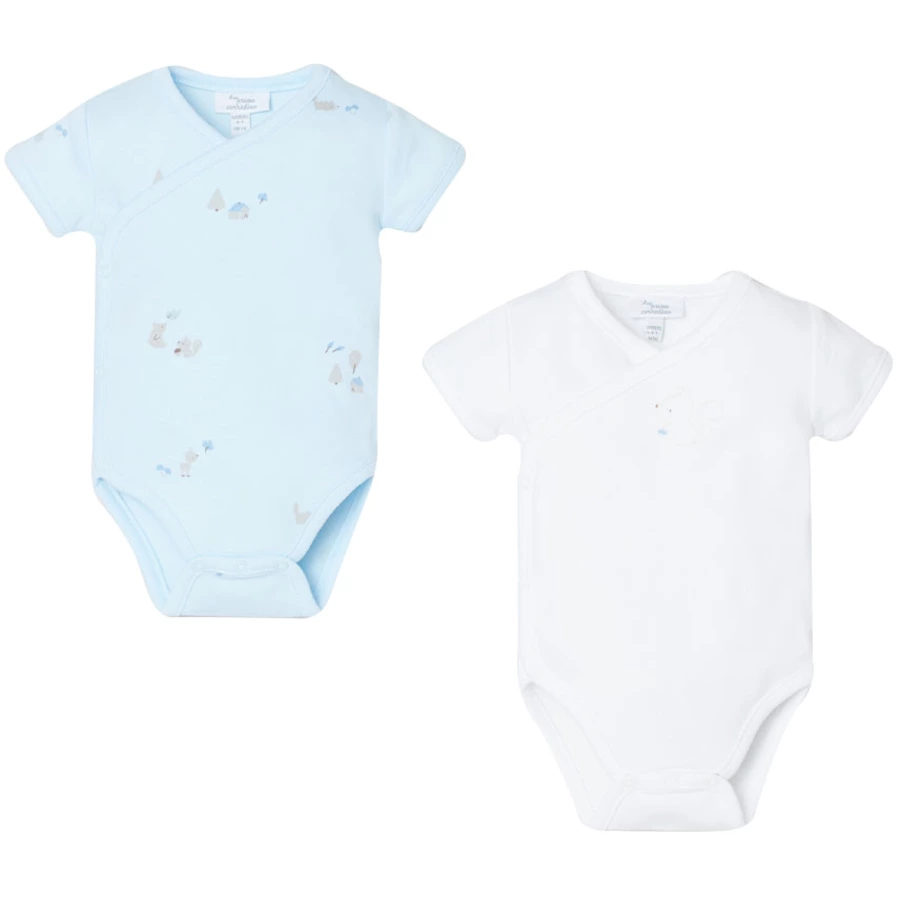 OVS Wickelbody 2er-Pack blau  weiß