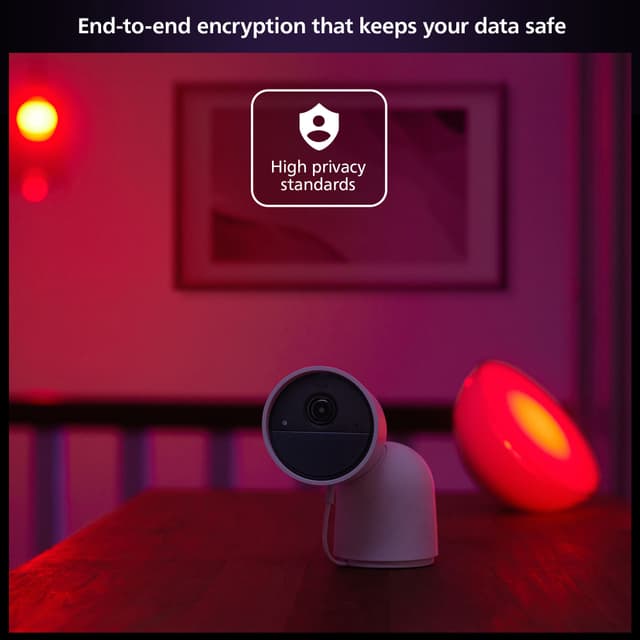 Philips Hue sikkerhedskamera (stationært/hvid)