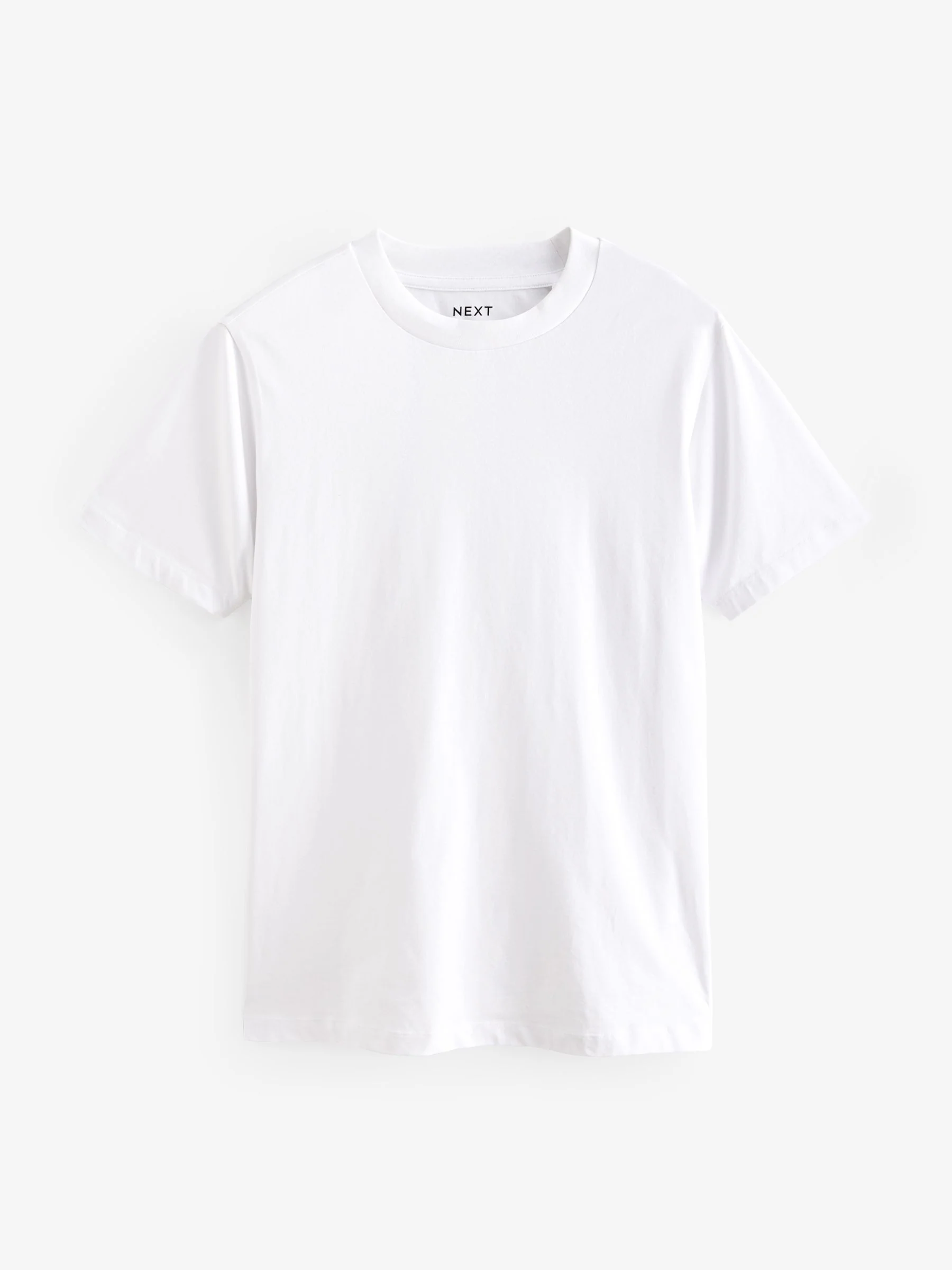 Wit - Aansluitend must-have T-shirt met ronde hals