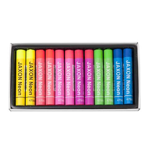 JAXON® Ölpastellkreiden, Set mit Neonfarben