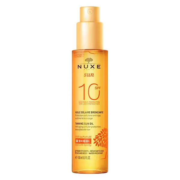 Óleo Bronzeador Nuxe FPS 10 para Rosto e Corpo - 150ml