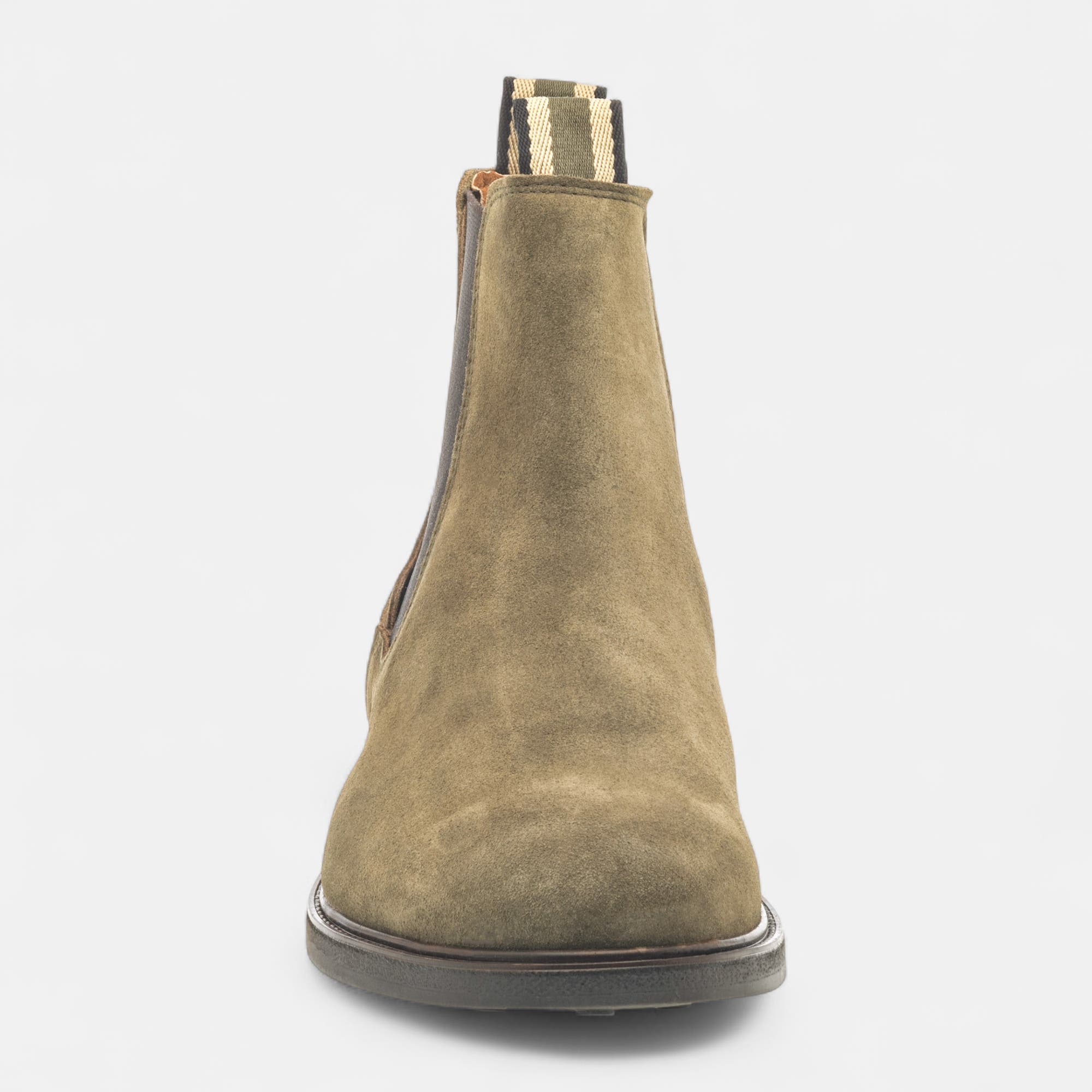 Boots chelsea Homme en cuir kaki