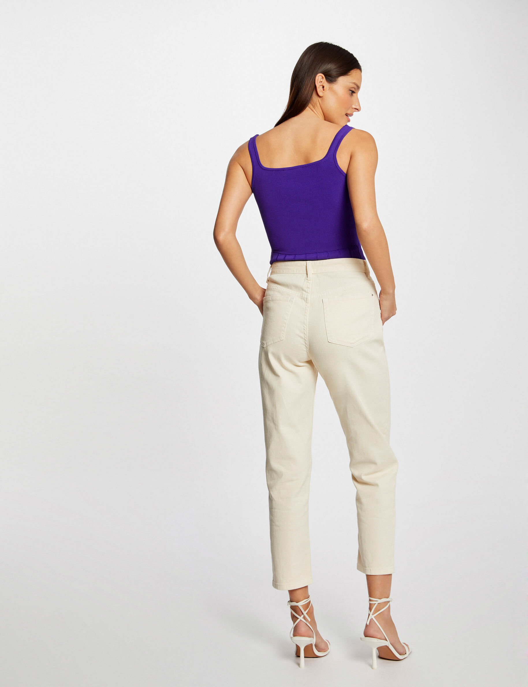 Débardeur pull à bretelles violet femme - violet