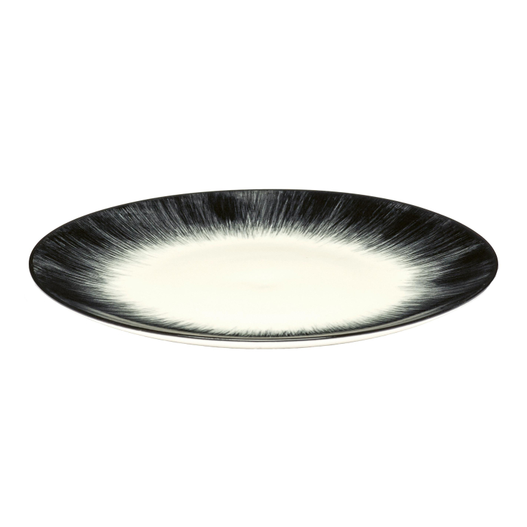 Serax Dé tableware by Ann Demeulemeester ontbijtbord Ø17,5 set van 2 White/Black 1