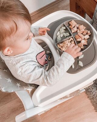 Twistshake Click-Mat Mini Tallerken og Spisebrikke, Grå
