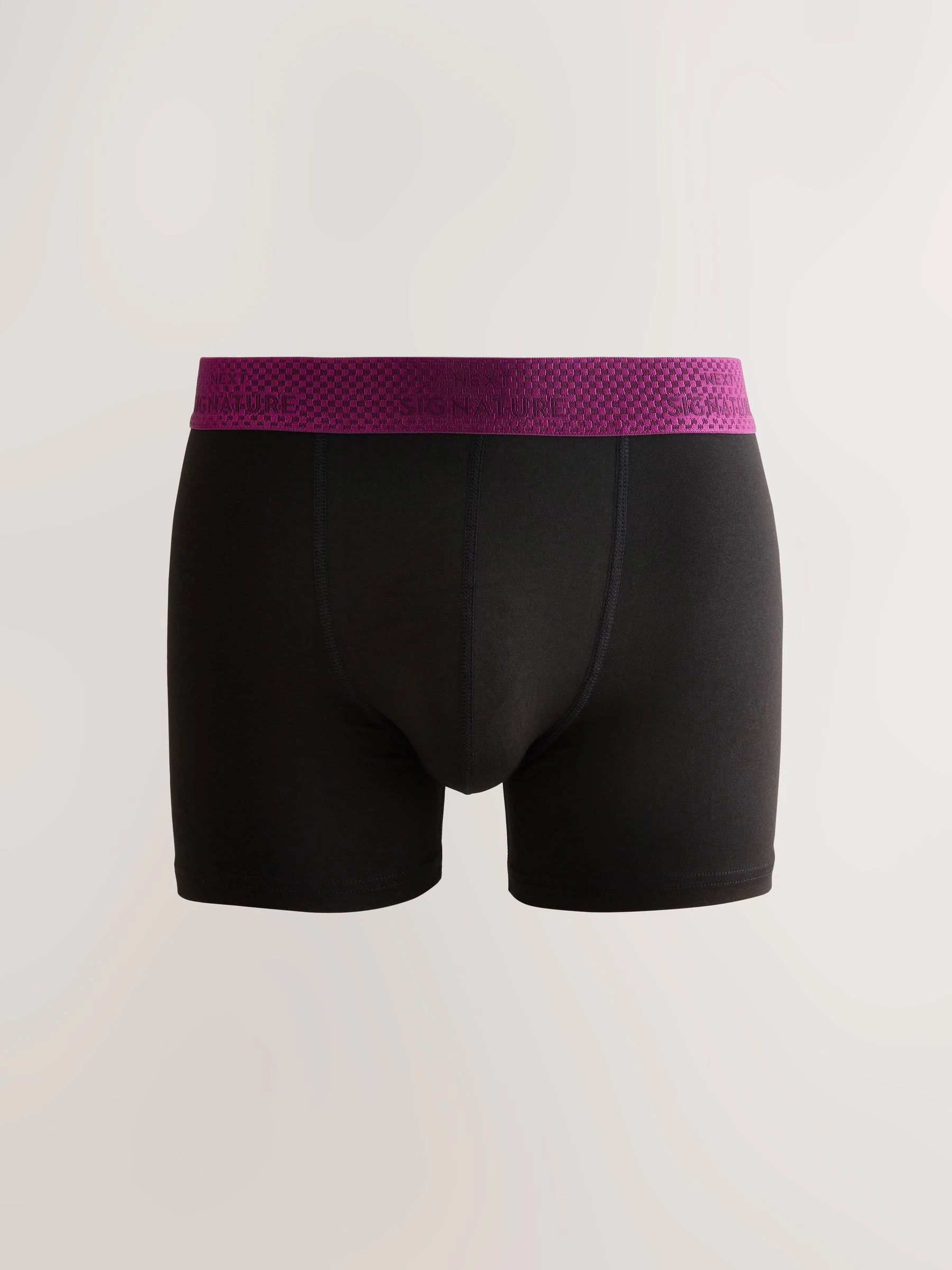 Zwart rijk metallic rood/groen tailleband - Signature Comfort Zachte Boxershorts