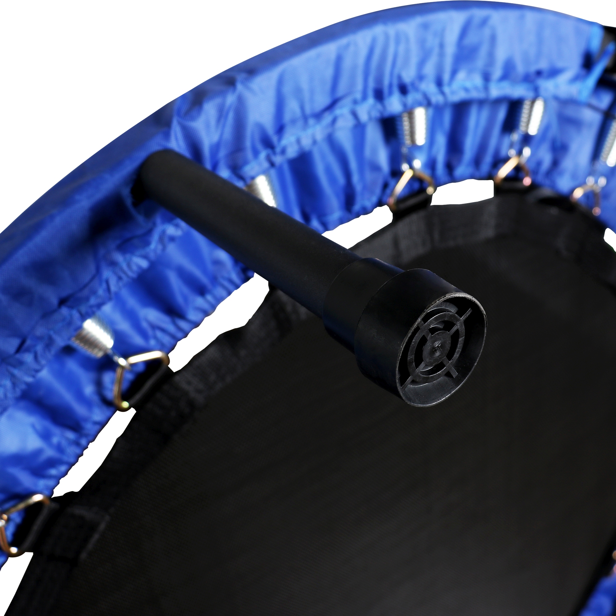 Fitness Trampolin mit Haltestange blau