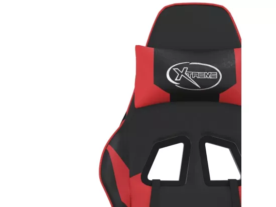 Chaise de jeu de massage Noir et rouge Similicuir