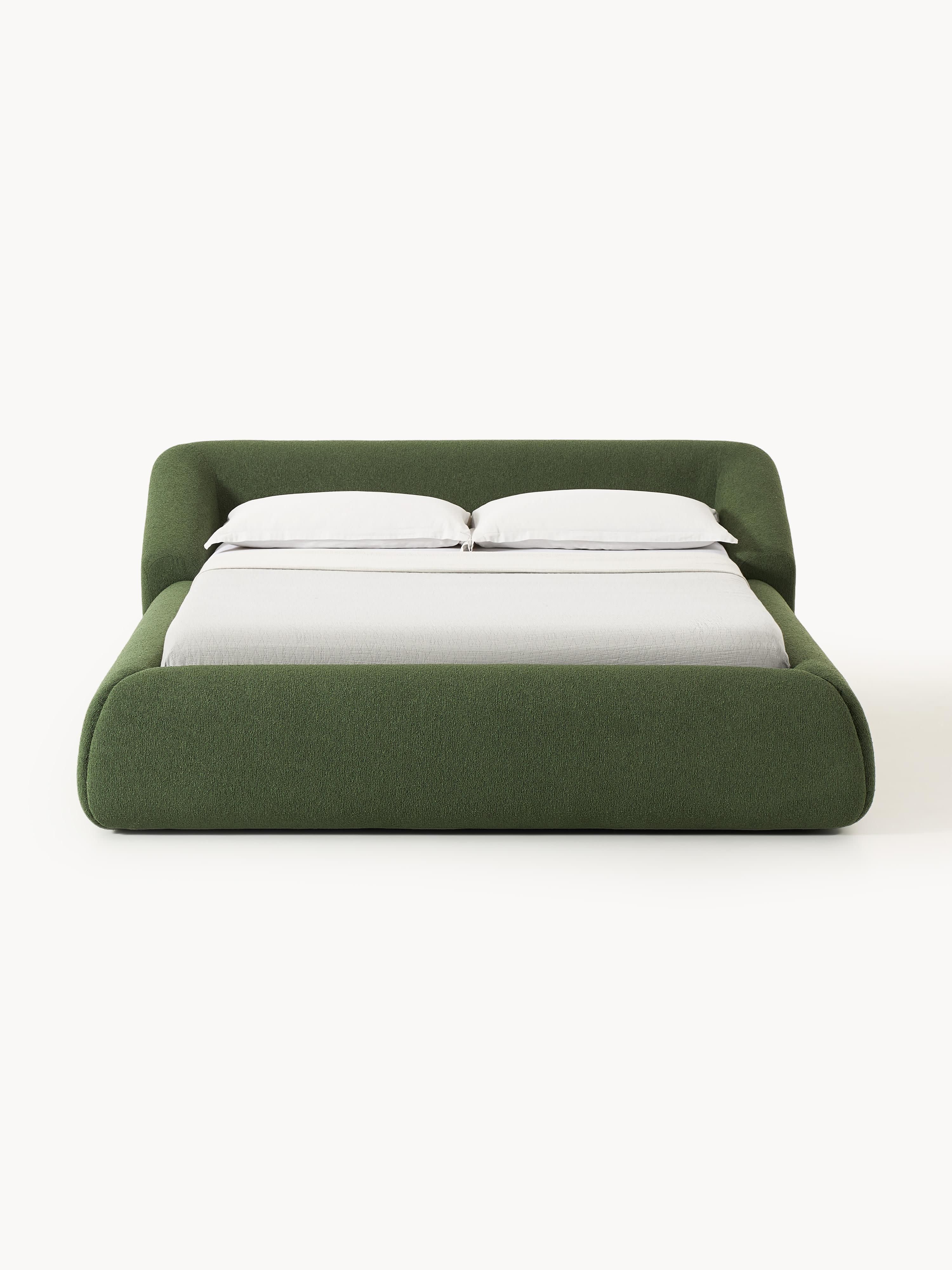 Gestoffeerd bouclé bed Sofia