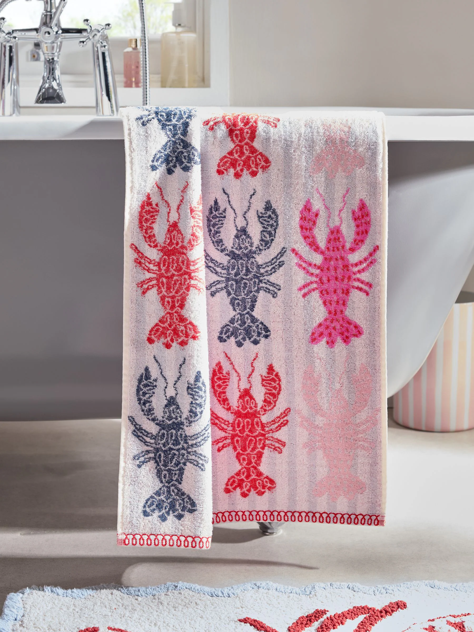 Lobster Print 100% Cotton Towel