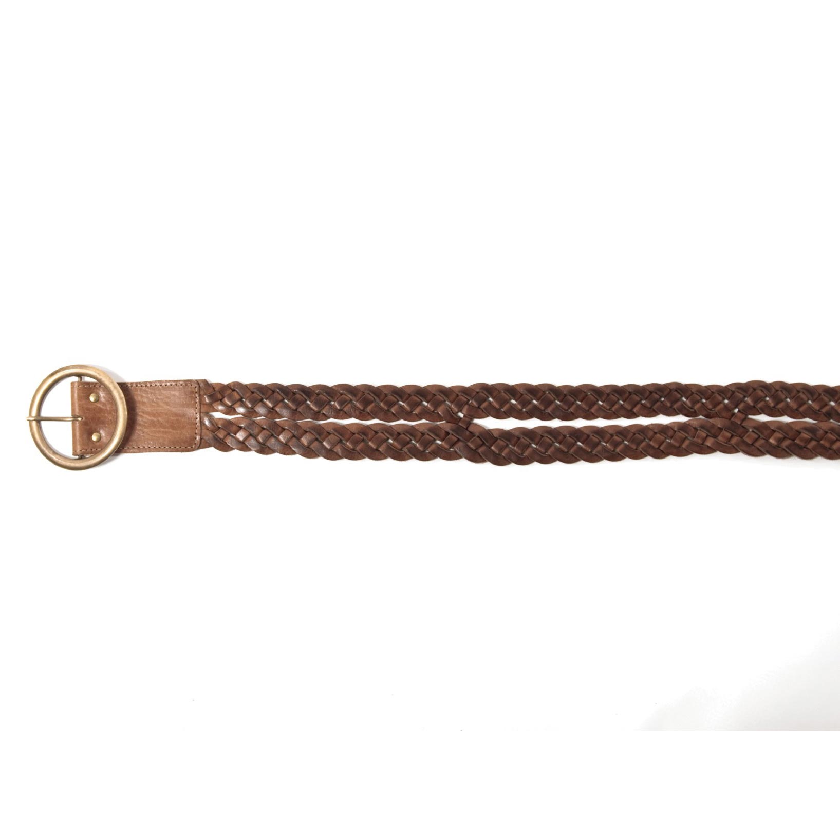 Ledergürtel mit Doppelflechtband, braun günstig bestellen