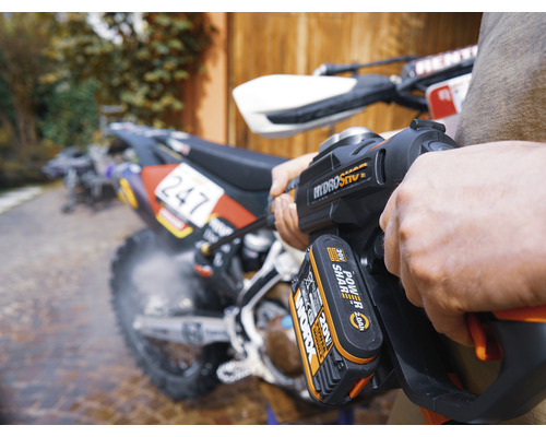 WORX Nitro 20V Hydroshot 56 bar WG633E accu hogedrukreiniger, borstelloze motor, incl. 1 x 4Ah accu en lader