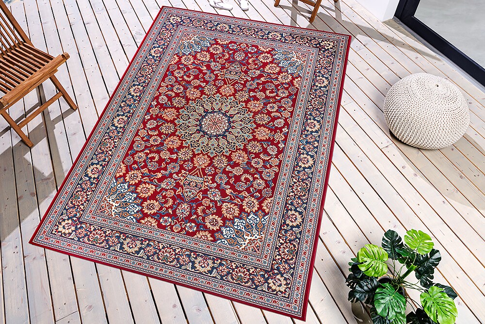 riess-ambiente Teppich MARRAKESCH - 235x160cm rot blau beige orientalisches Design wetterfest In- und Outdoor