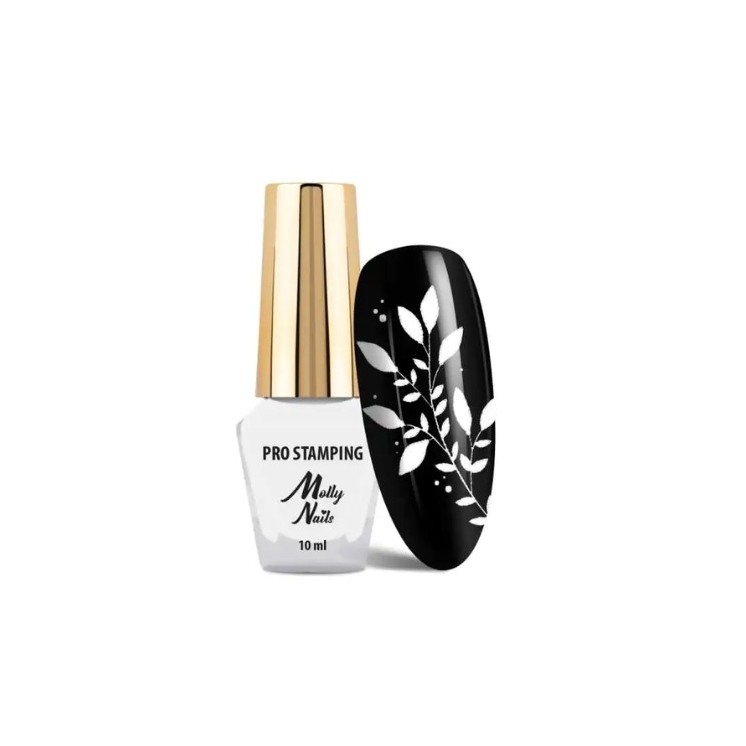 MollyLac Pro Nails Stempel- und Stempellack Nr. 1 White 10 ml