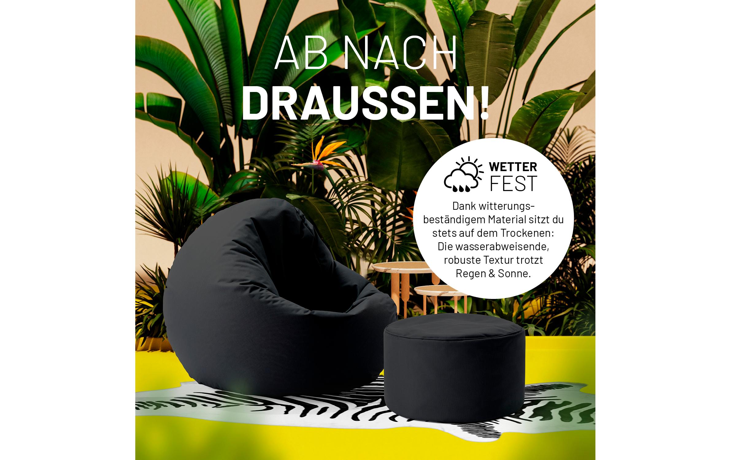 Sitzsack 45 x 25 cm, SchwarzHocker Pouf