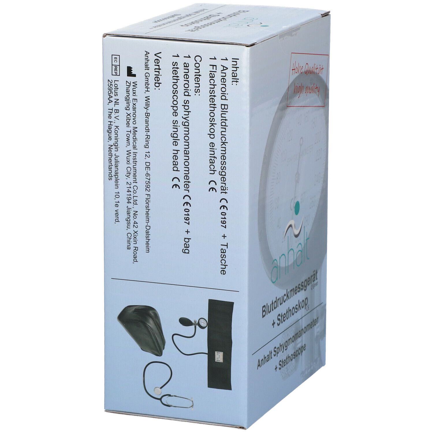 Anhalt Blutdruckmessgerät manuell + Stethoskop / 22-43 cm