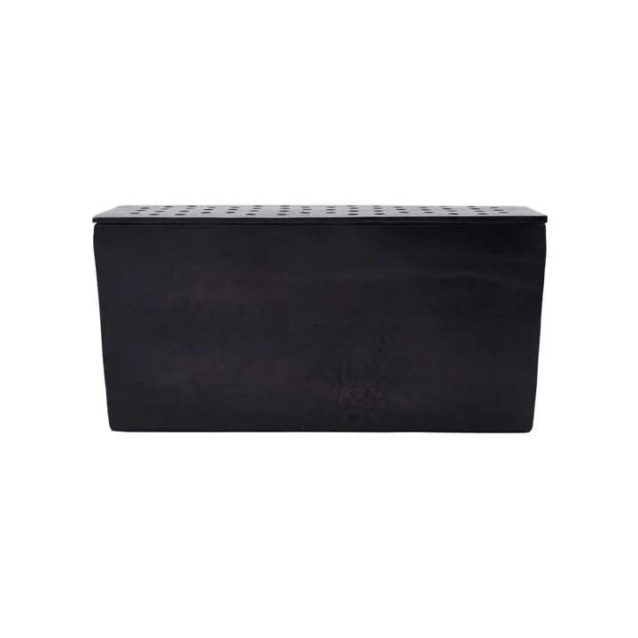 House Doctor - Flow Vase mit Lochdeckel 30 x 10 x 14 cm, browned brass