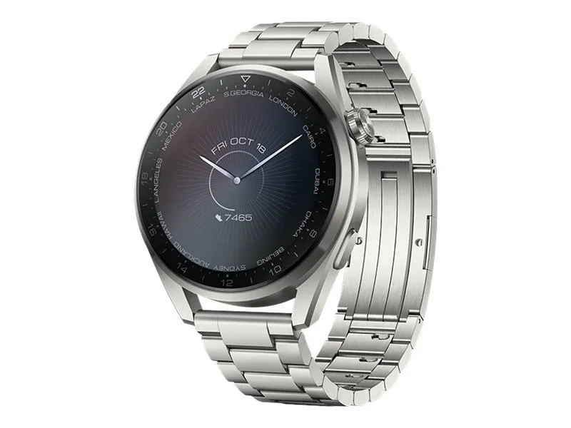 [OUTLET] - Huawei Watch 3 Pro - Elite Edition - 48 mm - sølv - smart ur med linkarmbånd - titanium - sølv - display 1.43