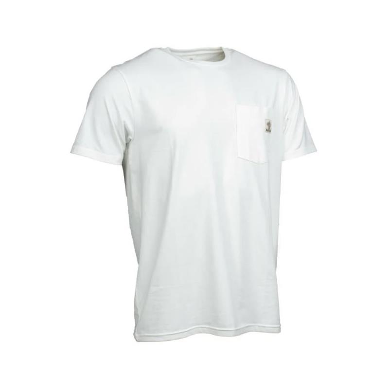 Tee Shirt Manches Courtes Homme Nash Make It Happen Badge Pocket - Ecru