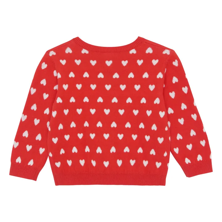 Bonton Cardigan Lilet en Maille Cœur | Rouge