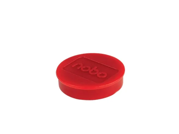 Magnet 32mm Nobo rød pakke a 10