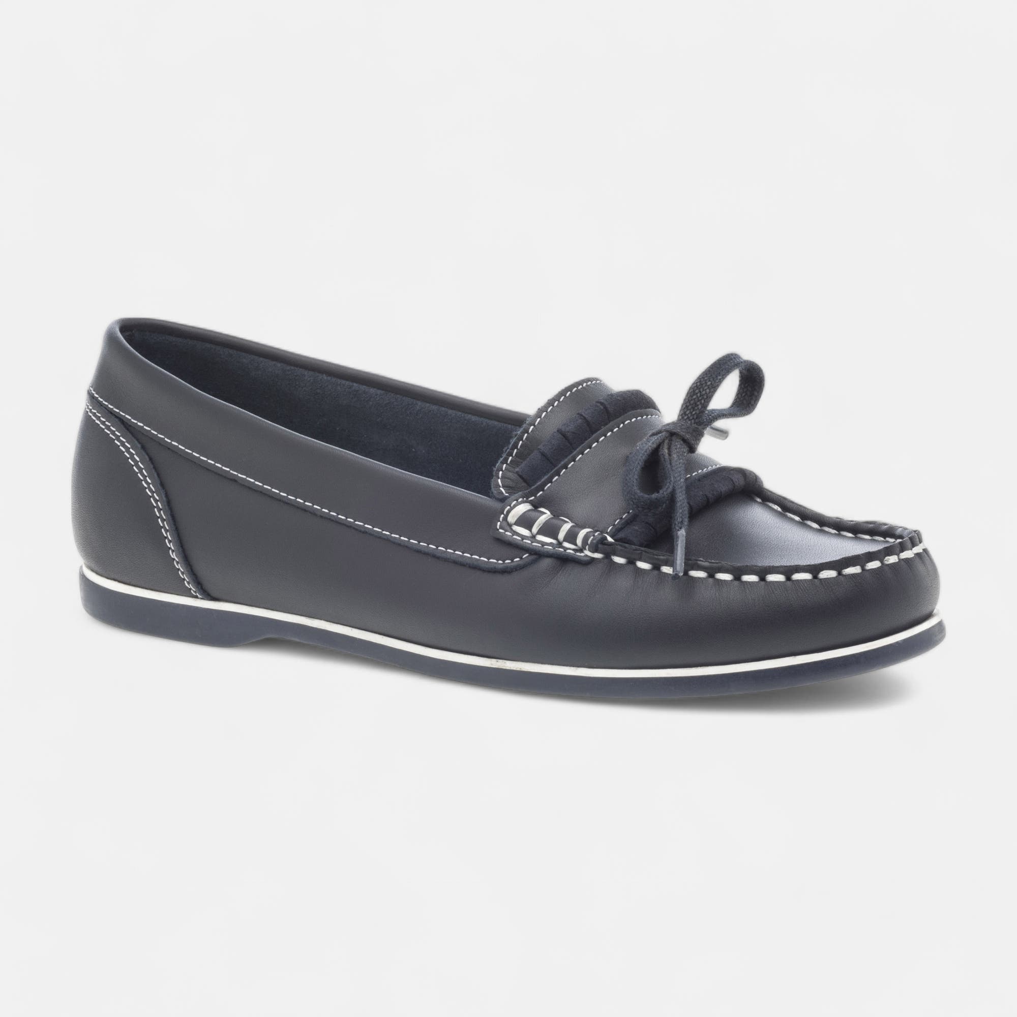 Mocassins Femme en cuir bleu marine
