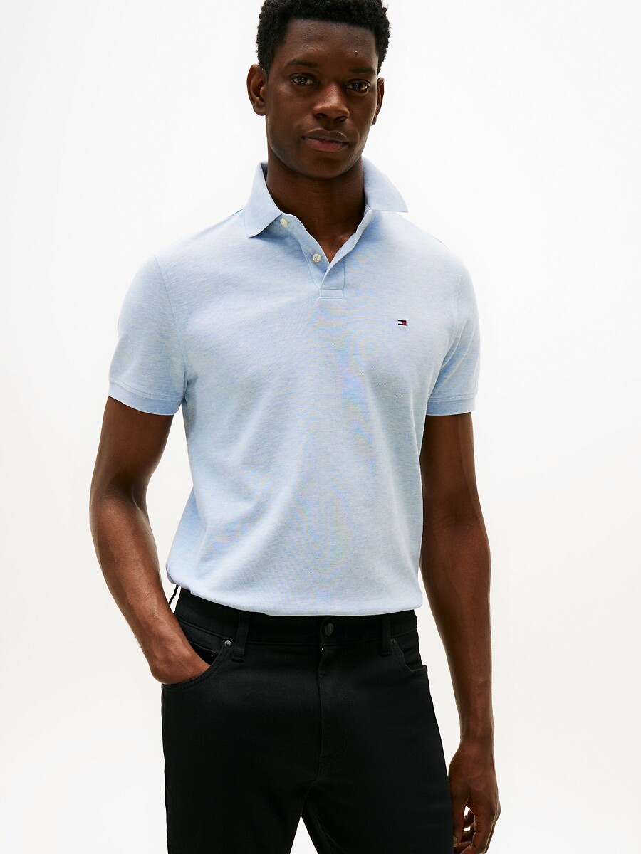 TOMMY HILFIGER<br>Polo reta e elástica, 2 botões