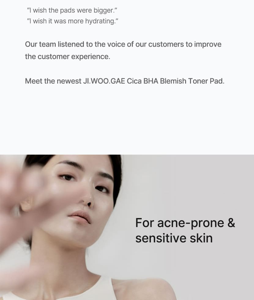 celimax - JIWOOGAE Cica BHA Blemish Toner Pad