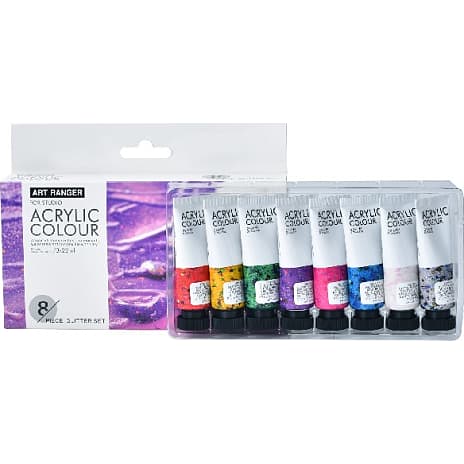 Art Ranger akrylmalingsæt 22ml - glitter farver