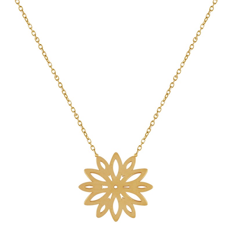 Collier Plaqué Or Fleur de Nénuphar