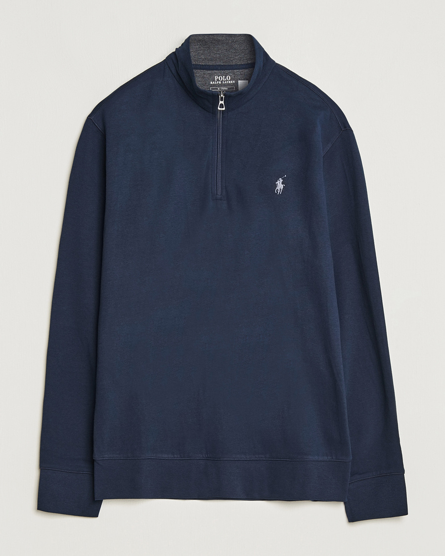 Polo Ralph Lauren Double Knit Half-Zip Sweater Aviator Navy