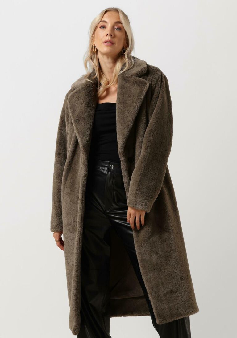 GIACOMO THE JACKET taupe giacomo the jacket faux fur jas 6610560