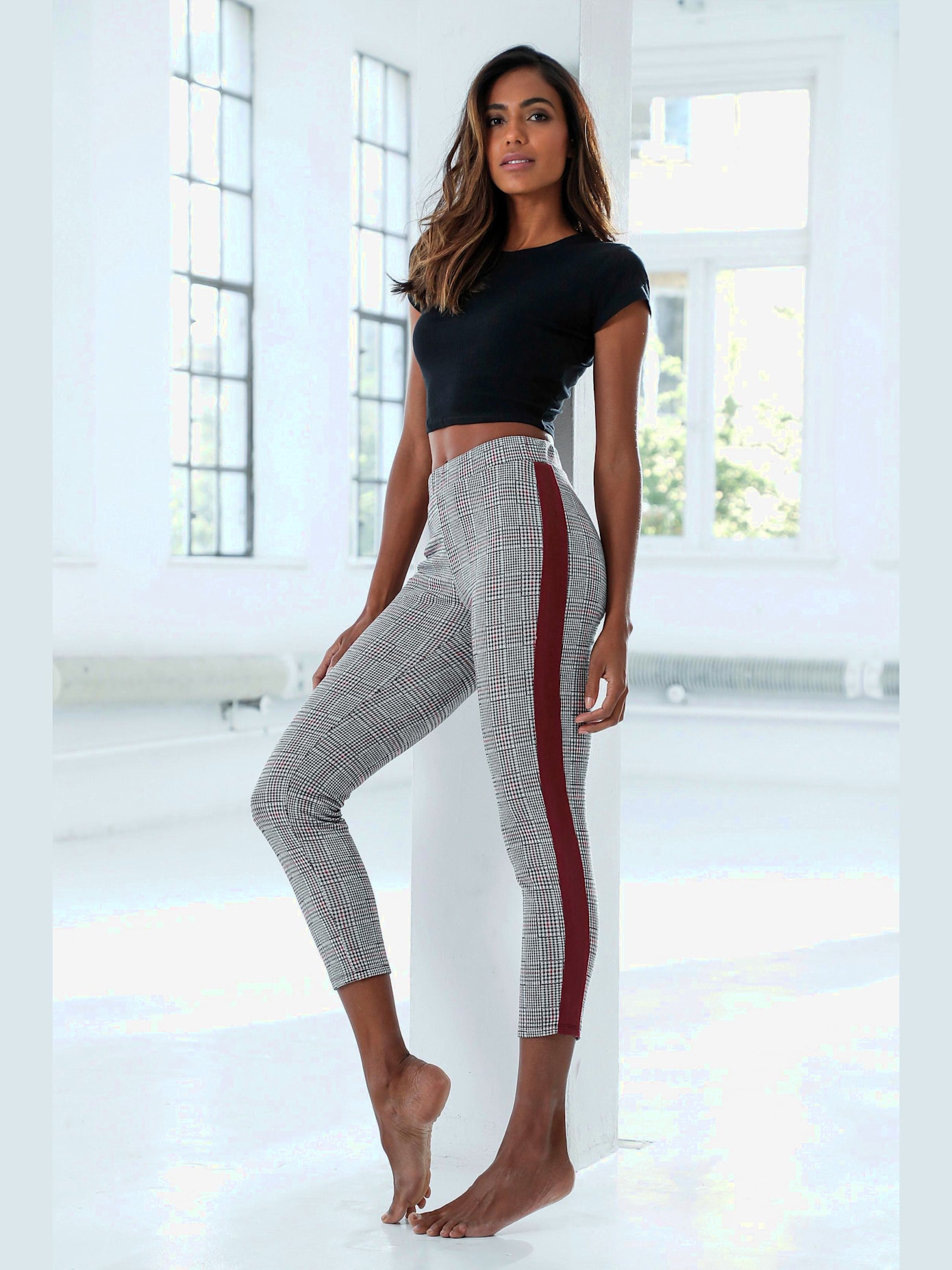 7/8-legging legging à carreaux