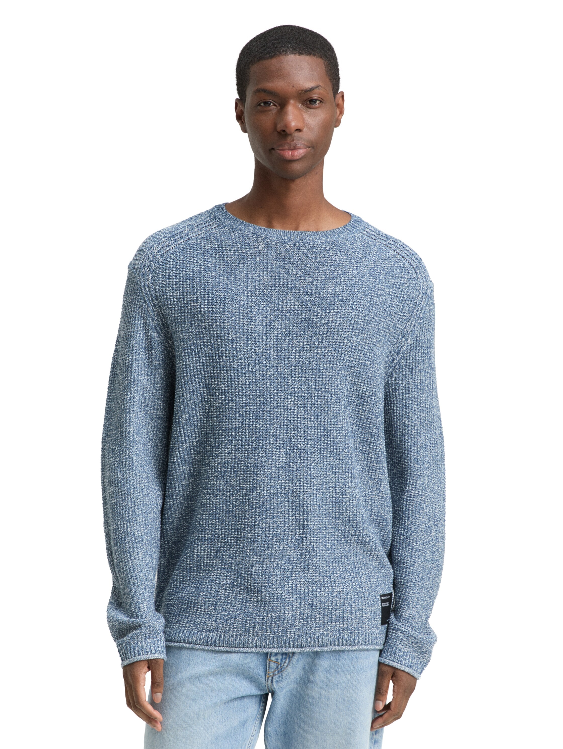 TOM TAILOR Denim Strickpullover , mit Logo Stickerei