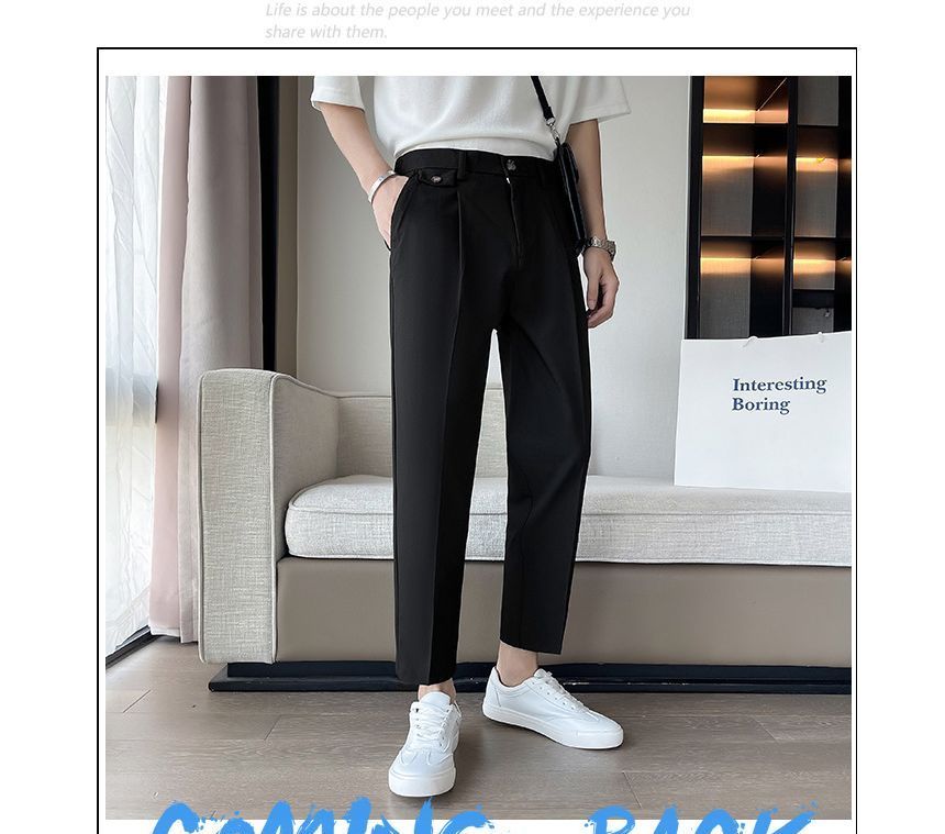 Andrei - Effen cropped rechte broek