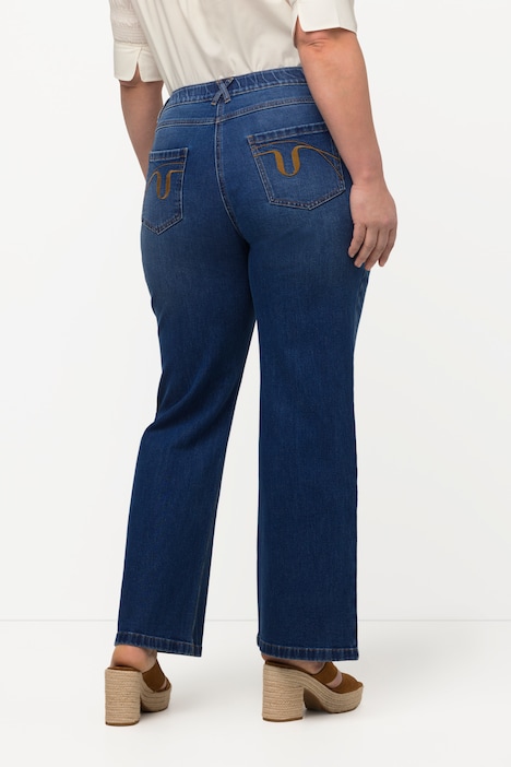 Marlenejeans Mary, weites Bein, Komfortbund, Biobaumwolle