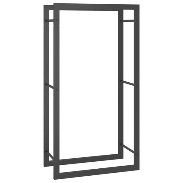 vidaXL Vedstativ matt svart 50x28x94 cm stål