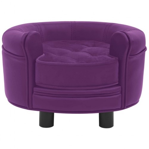 Sofá antiderrapante roxo Vidaxl para cães de pequeno porte.