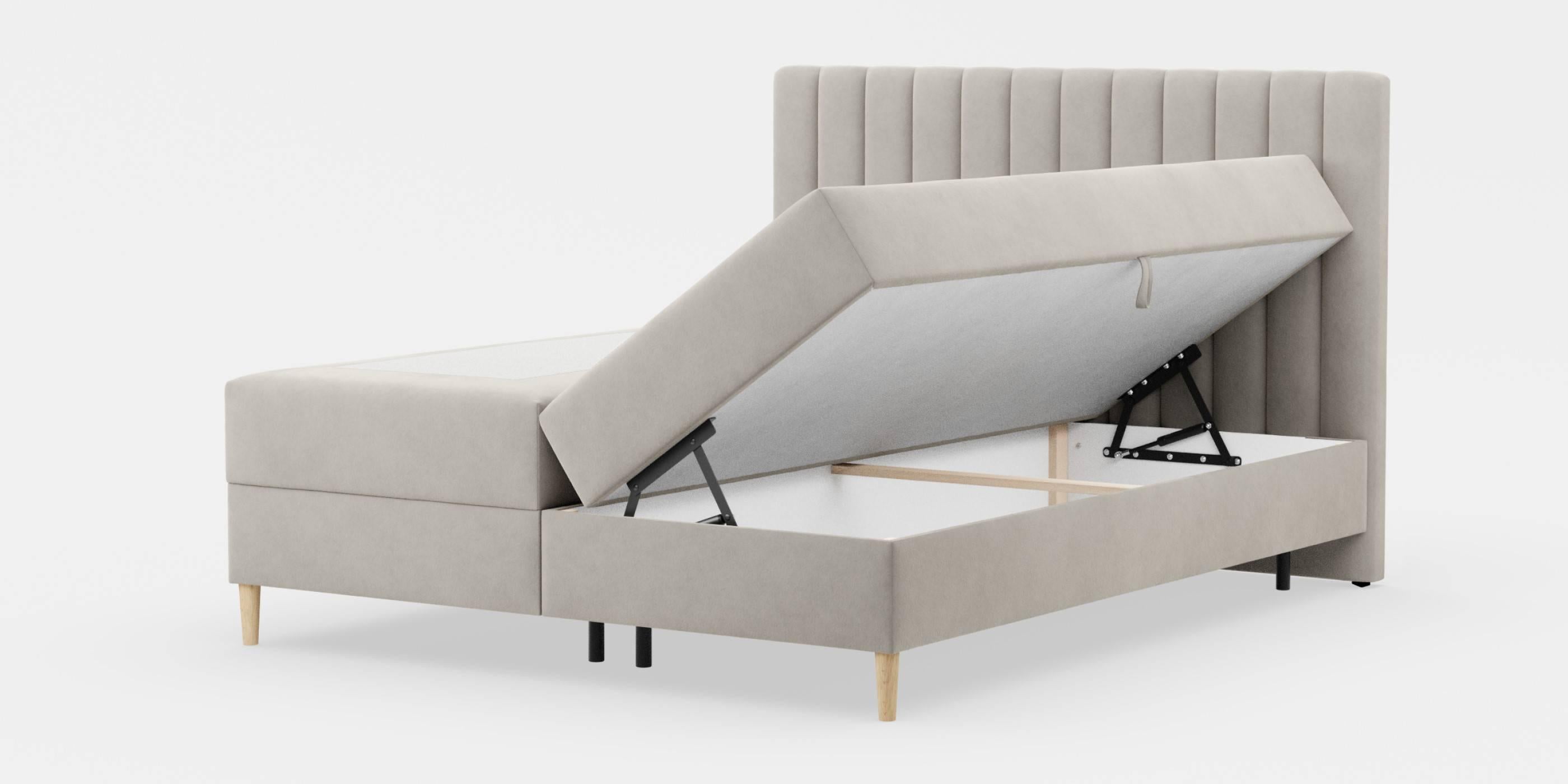 by fonQ Pazara Boxspring met Opbergruimte 180 x 200 cm - Beige / Naturel