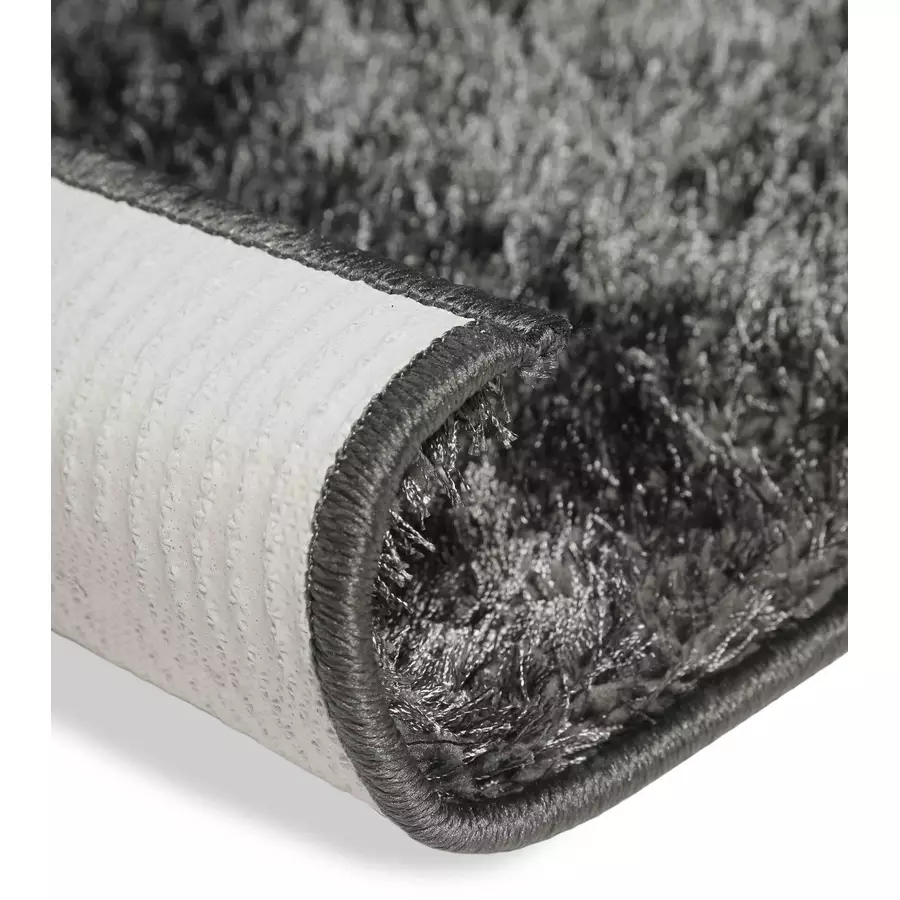 Wecon home basics Hochflorteppich Fanny anthrazit grau