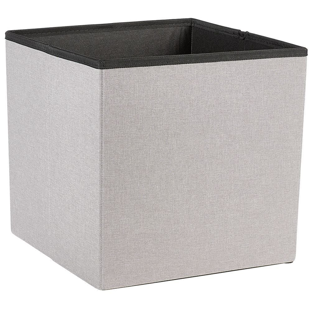 Coffre pouf Clara Gris - L38 x P38 x H37,5 cm