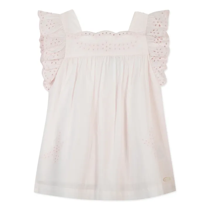 Tartine et Chocolat Robe Broderie Anglaise | Rose pâle