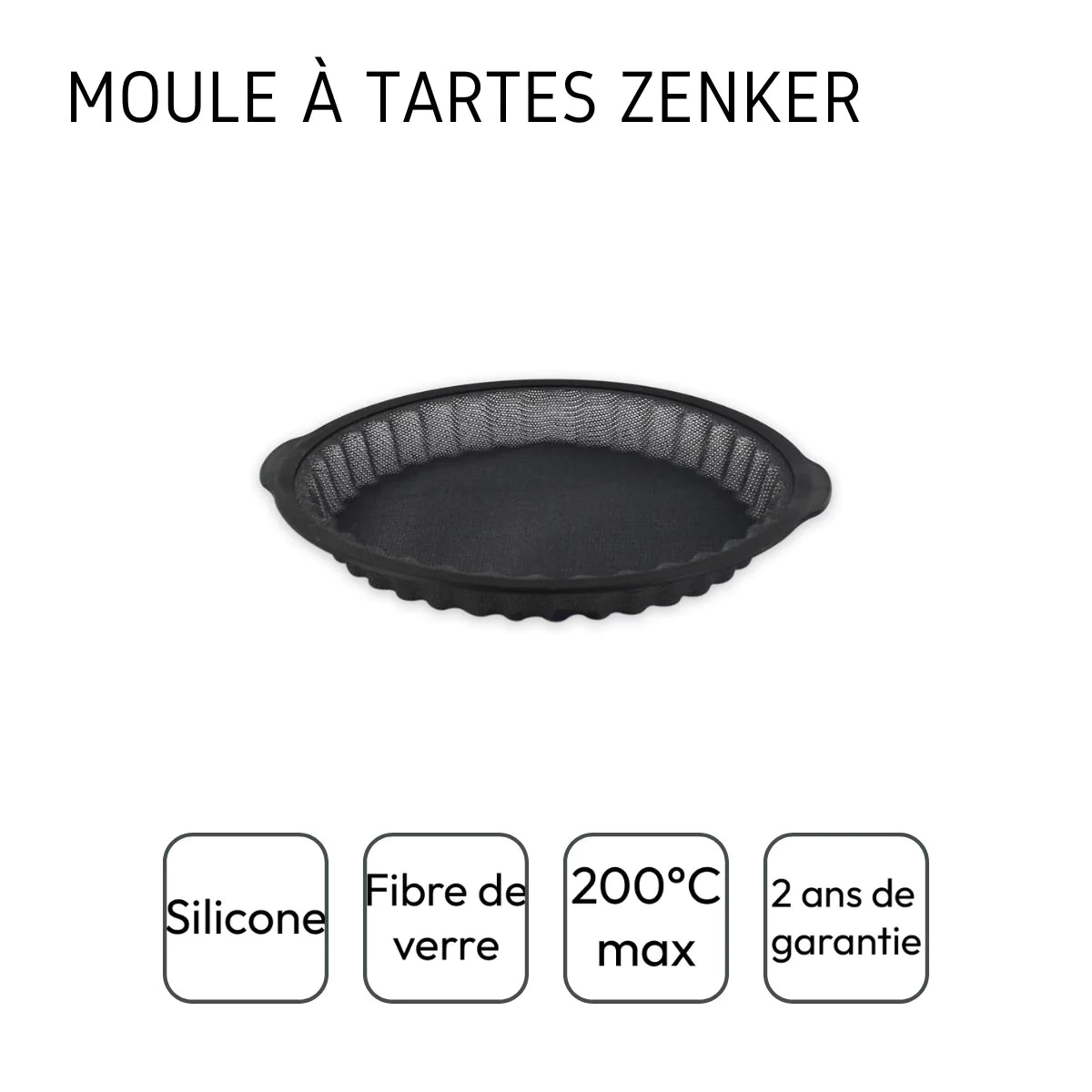 Moule à tartes Silicone fibre de verre Zenker