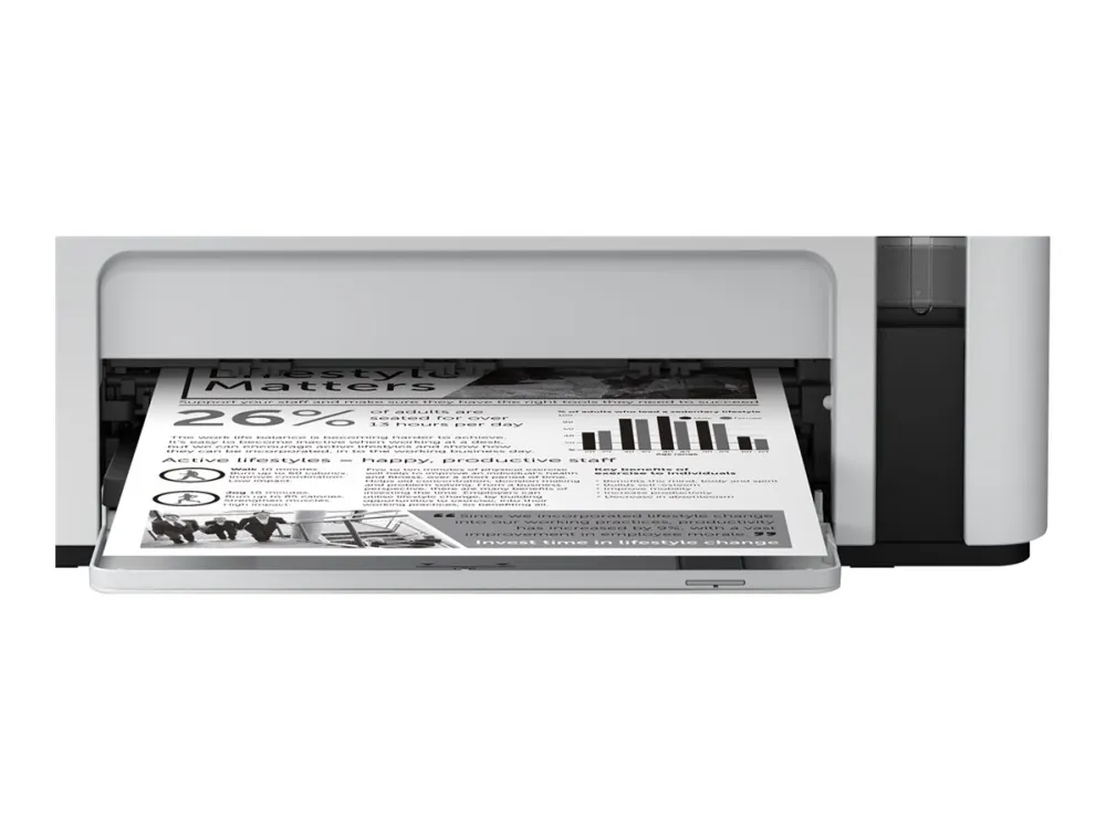 Epson EcoTank ET-M1120 - Printer - S/H - blækprinter - kan genopfyldes - A4/Legal - 1440 x 720 dpi - op til 15 spm - kapacitet: 150 ark - USB 2.0