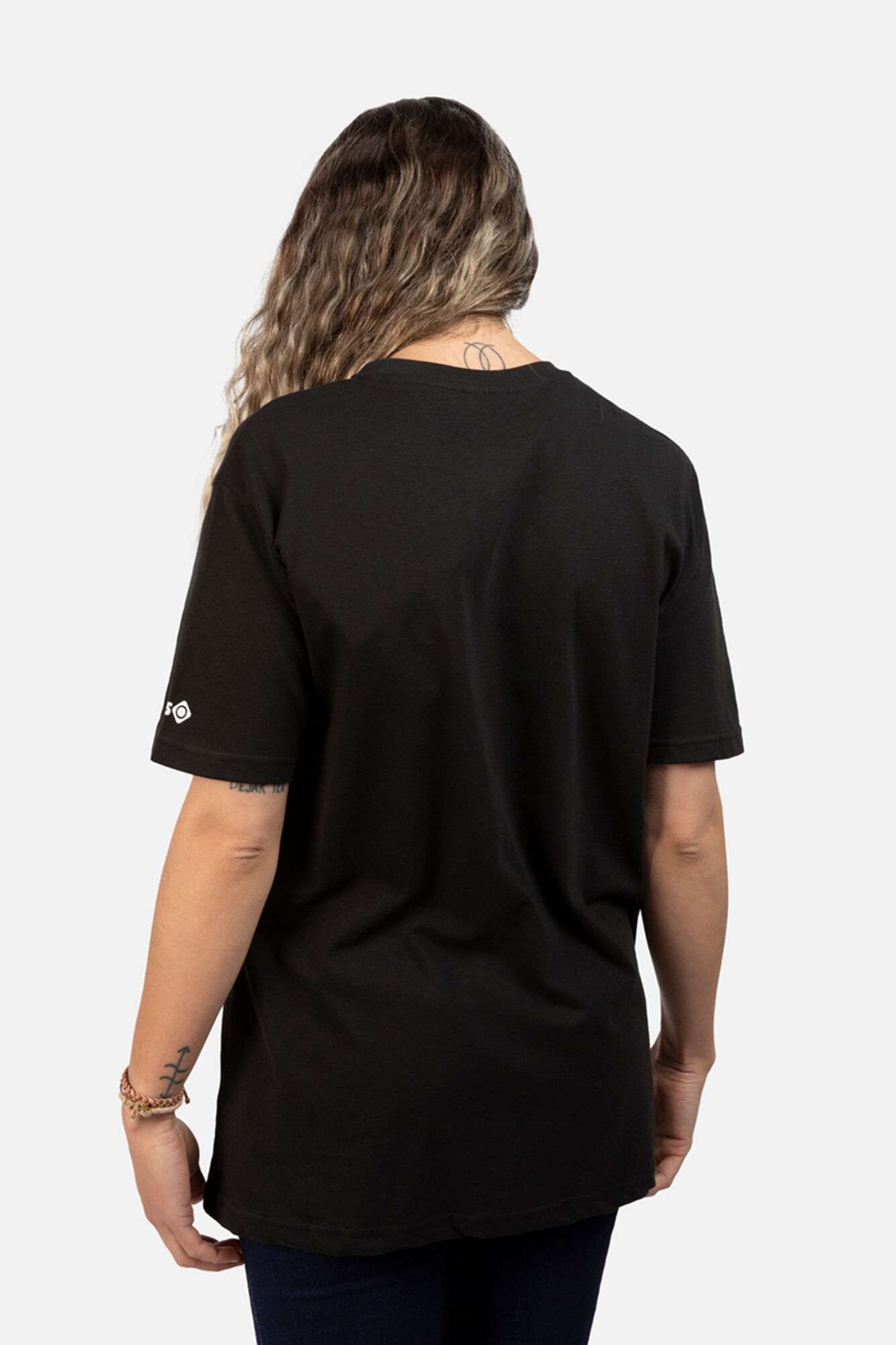 Camiseta unissex de algodão de manga curta - preta