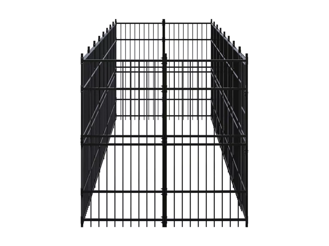 Chenil cage enclos pac noire 768 x 192 x 200 cm 02_0041791