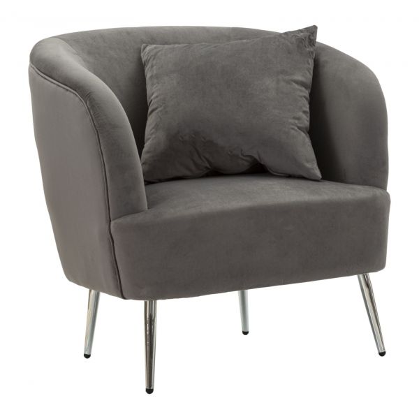 Mauro Ferretti Poltrona Prata com Almofada 73X66X78 cm - 142822000P