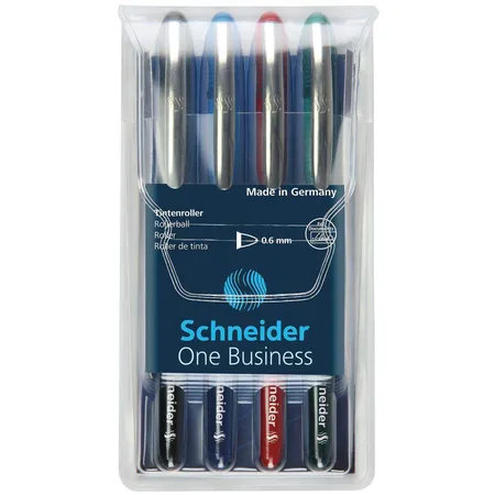 Schneider Tintenroller One Business, 0,6 mm Etui 4 Stück