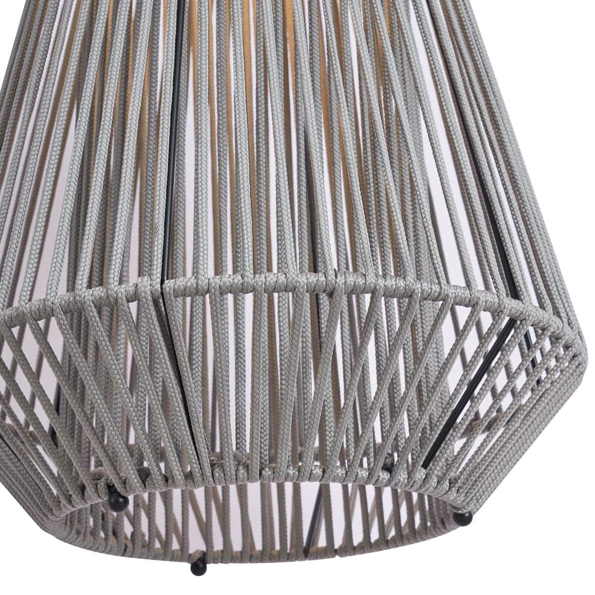 Bohemian tafellamp grijs incl. LED 3-staps dimbaar IP54 solar oplaadbaar - Duca